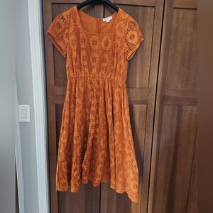 Orange Lace Dress